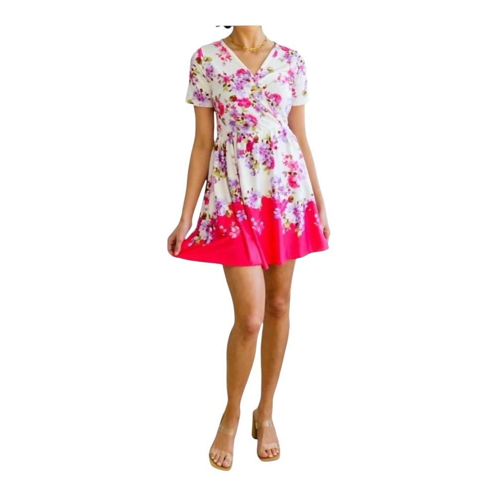 🌸2/$20 White Birch Keep Talking Floral Mini Skort Dress- Size S